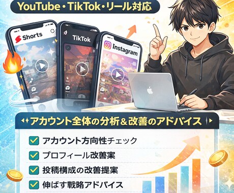 ショート動画改善提案します Instagram・YouTube・TikTok・リール対応 イメージ1