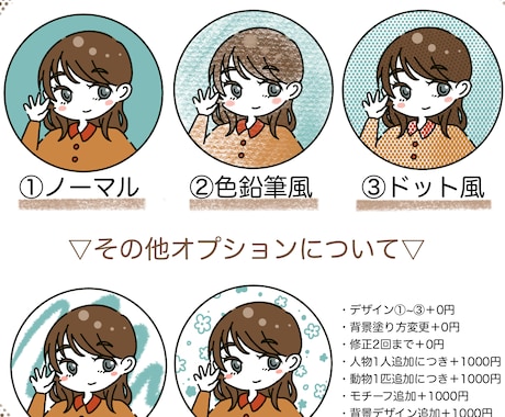 かわいい似顔絵イラスト・アイコンを作成します SNSアイコンや企業広告の挿絵、ウェルカムボードなどにも！ イメージ2