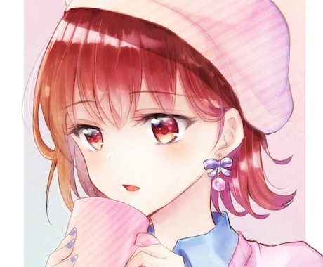 美少女系キャラクター描きます SNSなどのアイコン、ヘッダーなど イメージ1