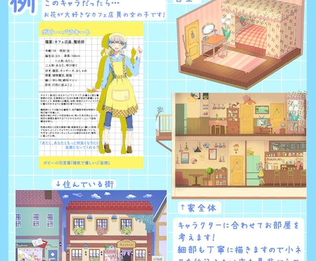 お部屋や街並みお描きします 配信背景や創作キャラの設定資料にどうぞ！ イメージ2