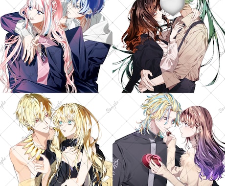 一次/二次/夢･腐◎ イラスト制作いたします 累計実績70件以上◎青少年･中性的キャラクター得意です。 イメージ2