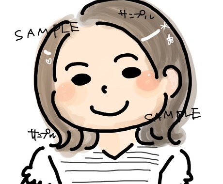 3枚セット。最速即日。アイコン用の似顔絵描きます ゆるふわでかわいい似顔絵でアイコンを描かせてください。 イメージ2