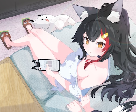 一枚絵、人物、物など女の子中心で可愛く描きます パキッとしたアニメ塗りでより鮮明に鮮やかに仕上げます イメージ1