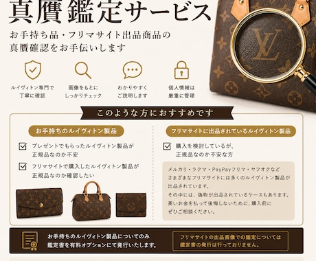 真贋鑑定！ルイ・ヴィトン限定で鑑定します 購入前・売却前の不安を画像で確認 イメージ2
