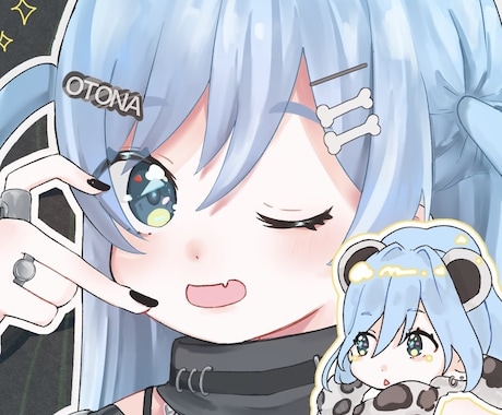 ラフ修正無制限◎アイコン・イラストを描きます キラキラポップなイラストを描きます！アイコンなどにおすすめ！ イメージ2