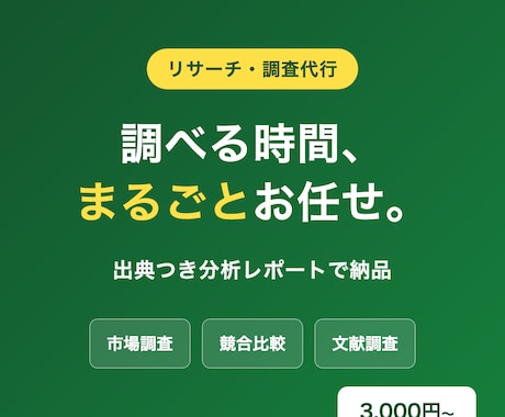 出典付きで徹底リサーチ・調査を代行します 市場・競合・文献をAI×人力で調査し分析レポート納品 イメージ1