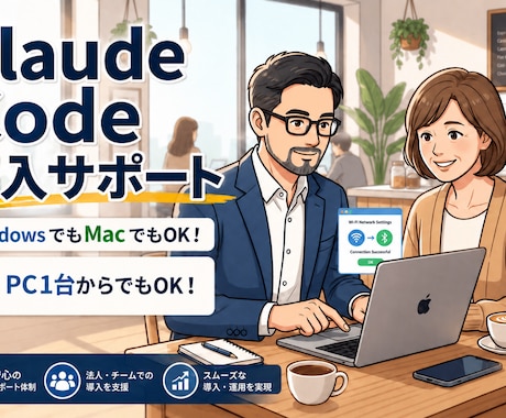 Claude Code導入・初期設定を支援します ITのプロが伝授!対面講座20回以上の実績で徹底サポート イメージ1