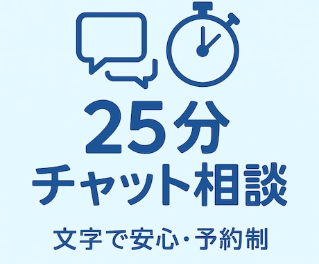 25分間チャットで文字でやり取りします 難聴でも大丈夫！予約制で25分間集中して貴方と向き合います。 イメージ1