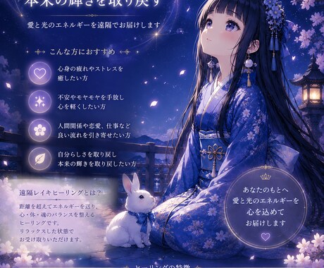 ご相談をお受けした上で、ヒーリングを行います じっくりお話を聴き、個別のヒーリング内容を提供いたします イメージ2