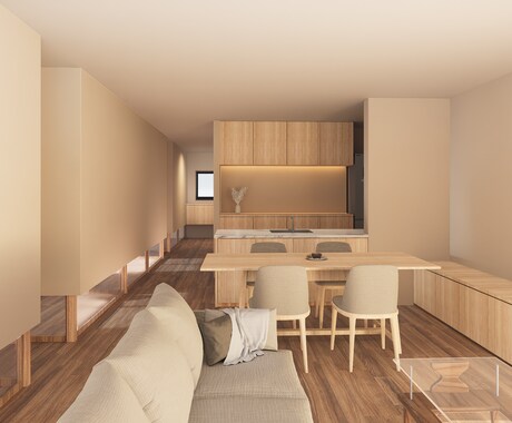 内観パース作成いたします 【住宅】プロの建築士がフォトリアルなパースを作成いたします。 イメージ2