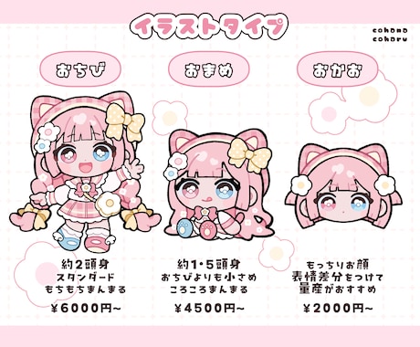 もちもち！シール風／ちびキャラ／SDを描きます 動画や配信、グッズ映え◎シール紙やネップリにもおすすめ！ イメージ2