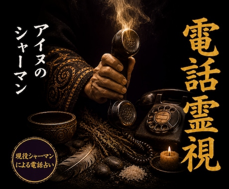 アイヌシャーマンがリアルタイム電話霊視します 【現役シャーマンによる電話占い】どんなお悩みでも相談ください イメージ1