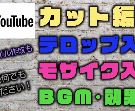 動画編集（カット・テロップ・モザイク等）します YouTube、個人用等お好み通りに動画編集します。 イメージ1