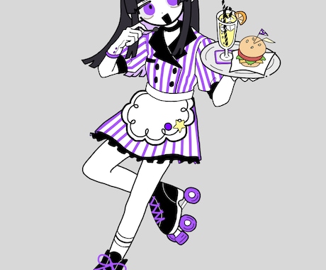 商用利用可◎クールなデフォルメキャラクター描きます 配信やSNSにちょこんと添えて大活躍！ イメージ1