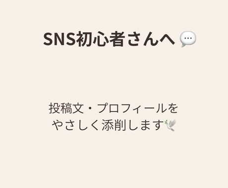 SNS初心者さん向け投稿文やプロフ優しく添削します イメージ1
