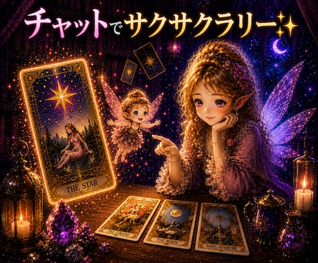 チャットでサクサクラリー✨霊感タロット+詠みます 今すぐ知りたい！頭から離れない！タロットさんに聴いてみようよ イメージ1