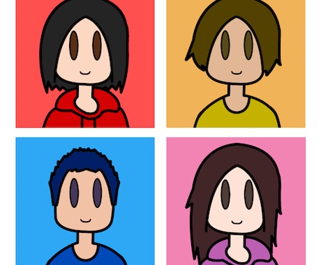 シンプルなSNS用アイコンをお描きします あなたのイラストキャラをシンプルにをお描きします! イメージ2