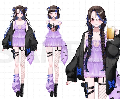 Live2D用パーツ分けイラスト・立ち絵制作します Vtuber、キービジュアル、ゲーム、TRPGに イメージ2