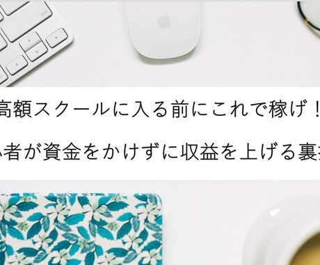 初心者でも資金をかけずに収益発生させる方法教えます 高額スクールに入る前に！資金をかけずに収益を発生させる裏技集 イメージ1
