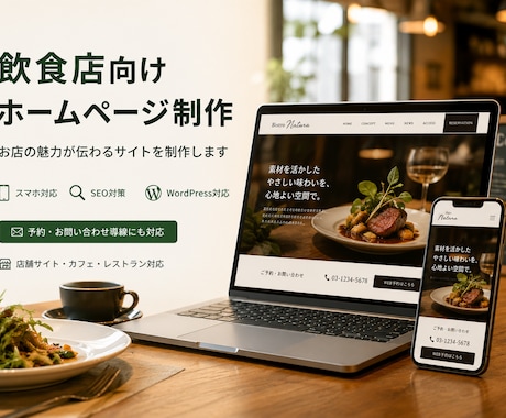 飲食店向け！格安5万円で店舗ホームページを作ります イメージ1