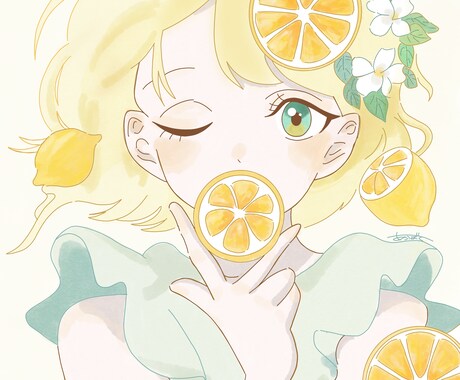 女性向けのやさしい雰囲気のイラスト描きます SNSアイコンや記念イラスト、立ち絵、キャラデザにおすすめ！ イメージ2