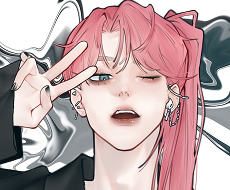 個性的でジェンダーレスなイラスト描きます 他と被りたくない、ビジュアルに拘りがある方の為のアイコン制作 イメージ1