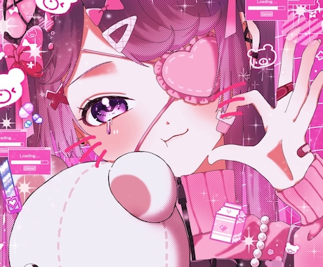 キラキラした可愛いイラストを描きます 見積もり大歓迎です！ぜひお声がけください！ イメージ2