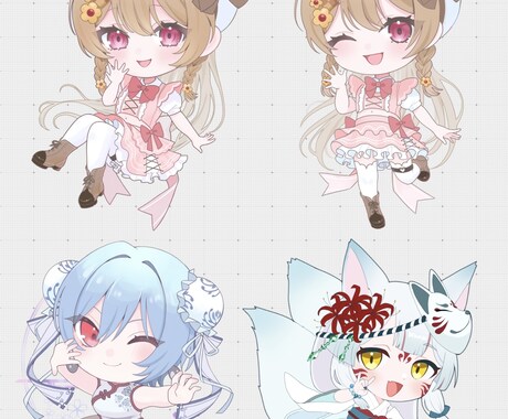 SD描きます お好みの等身、ポーズで描きます イメージ2