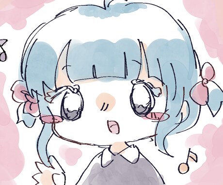 ゆるいタッチの可愛いアイコンを一発がきします 個性的な絵柄のゆる〜い一発描きのアイコンを素早く描きます～！ イメージ2