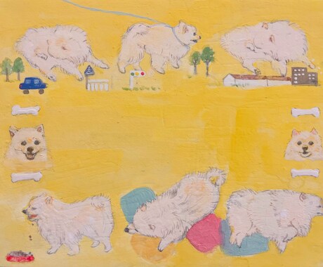 日本画画家がお家のわんちゃんねこちゃんを描きます その他動物や人間などなんでも描けます イメージ2