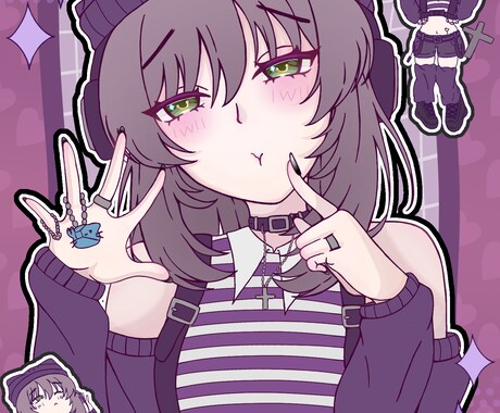 あなたの雰囲気に合わせた1枚絵を制作します バストアップから全身まで！VTuberさん○オーダーメイド○ イメージ1
