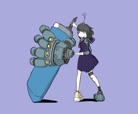 メカメカしいポップで可愛いイラストを描きます ○CDジャケット○Tシャツ○MVイラスト○アイコン等実績有！ イメージ1