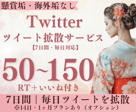 Twitter(X)ツイートを7日間毎日拡散します イメージ1