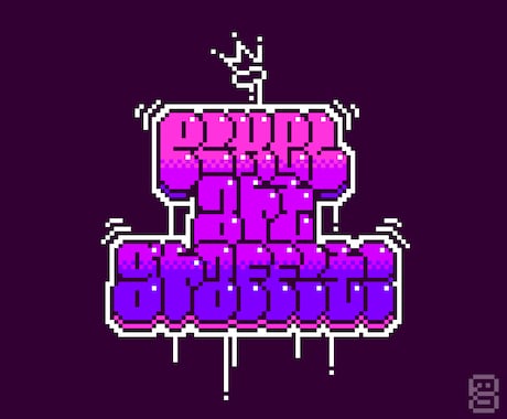 ドット絵のオリジナルグラフィティを制作いたします 他にはないドット絵グラフィティをオーダーメイド、商用利用可 イメージ1