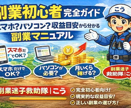 スマホ&パソコン副業の始め方を丁寧にまとめます イメージ1