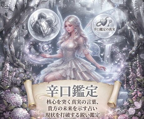 辛口鑑定・結果をハッキリ率直にお伝えします 現状を本気で変えたいあなたのための、愛あるタロット辛口鑑定 イメージ1