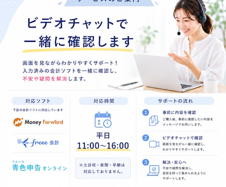 会計ソフトの確認サポートします 入力した帳簿を一緒に確認します イメージ2