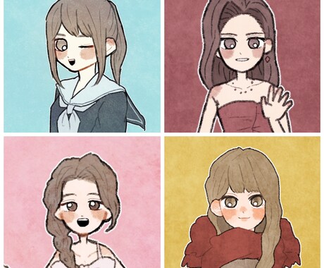 ゆるふわでかわいいSNSで使えるアイコンを描きます イメージ1