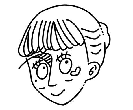 アイコンに使える個性的なタッチな似顔絵を描きます 唯一無二でオシャレなモノクロ似顔絵アイコン イメージ2