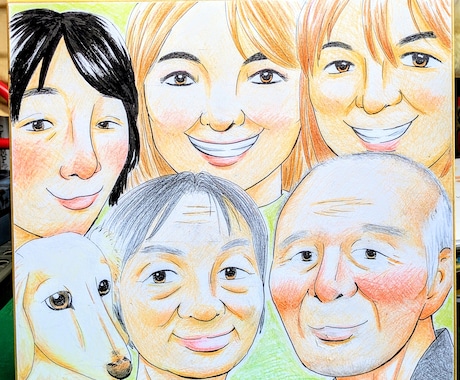 先着3名モニター募集！画面いっぱいの似顔絵描きます 画面からはみ出るほどの幸せをお届け！プレゼントや自分用に！ イメージ1
