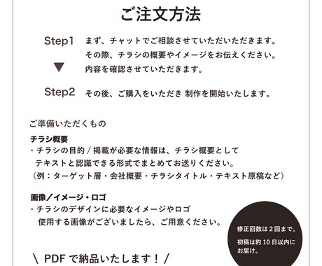 目に留まるチラシをデザインします おまかせ簡単オーダー！｜料金一律・修正は２回まで可能｜ イメージ2