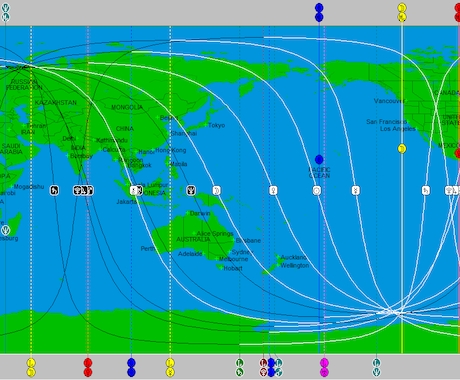 ② 世界版アストロ風水マップ ワールド吉方位オーダーメイド地図