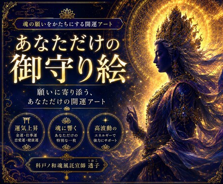 今のあなたにご縁のある神仏の御守り絵をお届けします 見る度に波長を整え、あなたに開運の風を呼ぶ祈祷済み御守り絵 イメージ1