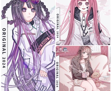 アイコン/1枚絵/SD/立ち絵等を制作致します カワイイ系〜カッコイイ系の女の子を描きます イメージ1
