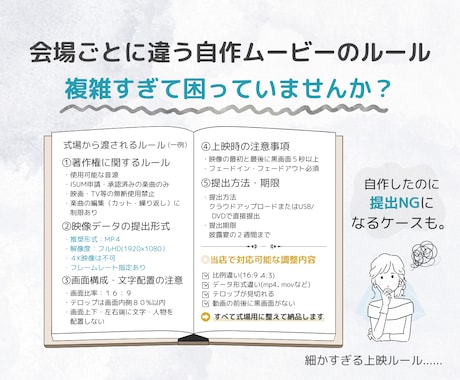 実質最安値で結婚式ムービーをデータ変換します 無料オプションたくさん！式場の指示書丸投げでOK イメージ2