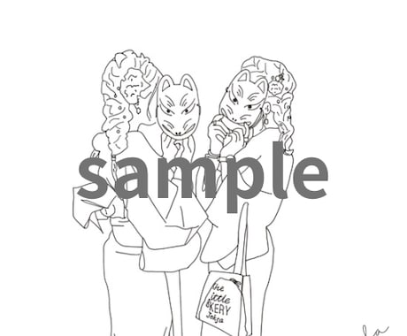 シンプルでかわいい線画イラストをご提供いたします 何度でも修正可能！気持ちの良いお取り引きを､､､ イメージ2