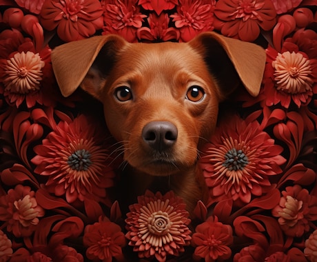 愛犬の創作画像・名刺　を作成いたします 【世界で１枚・唯一無二の愛犬とあなたの魅力を多くの方に】 イメージ2