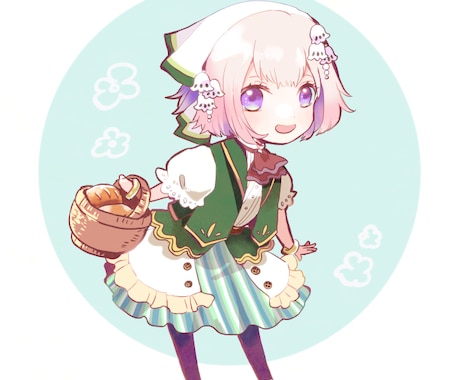 ほのぼのした可愛いイラストを制作します 少年少女・食べ物など様々なイラストのお手伝いさせて頂きます✿ イメージ1