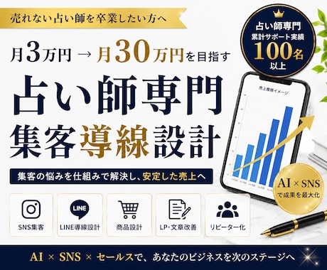 占い師専門の集客導線を設計します 予約につながる導線を一緒に構築 イメージ1