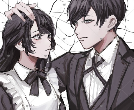 ご希望にそったカップルイラストを描きます